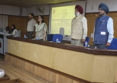 Gen. KJ, Prof. Jaswinder Singh, Prof. renu Vig, Dr. Jasbir at Panjab University Seminar