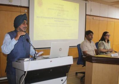 Gen. KJ Singh Addressing the audience at the seminar at PU